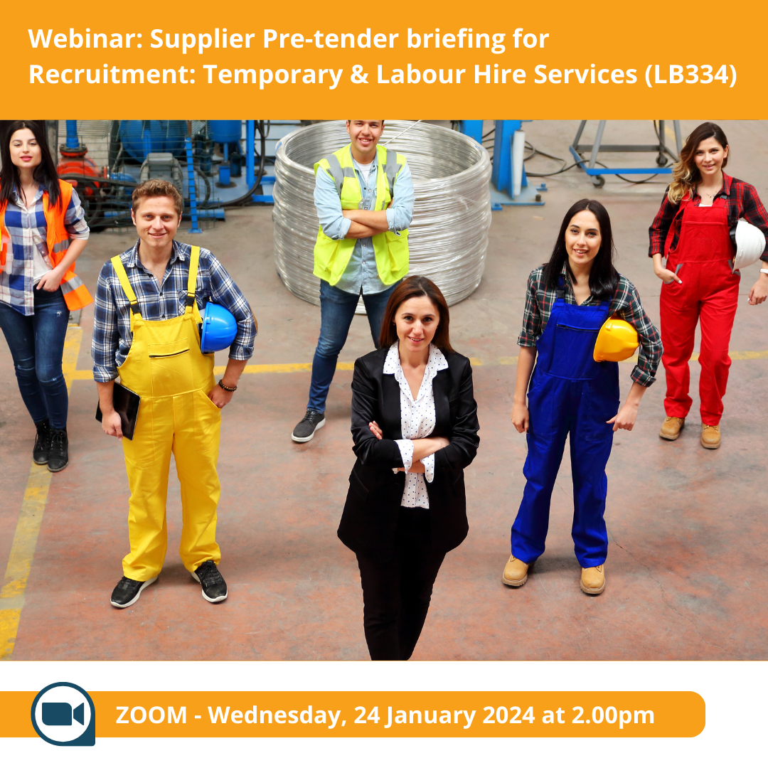 Supplier event webinar pre tender briefing lb334